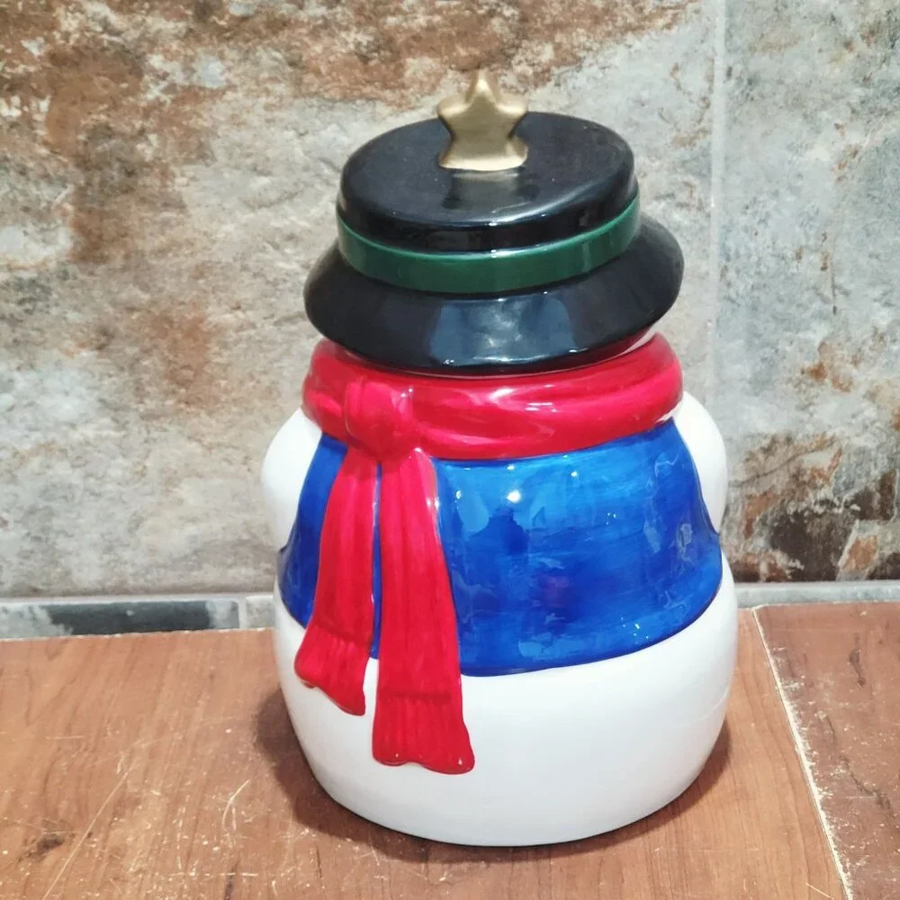 Allure Ceramic Snowman Cookie Jar 1998